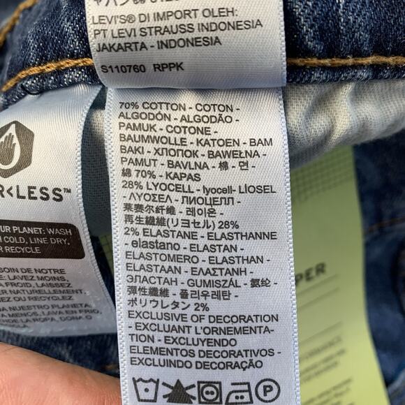 Levi’s 512 Jeans Mens 32x30 Blue Slim Taper Stretch Med Wash “New With Tags” - Picture 14 of 16